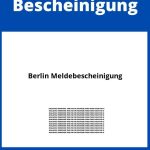 Berlin Meldebescheinigung WORD PDF