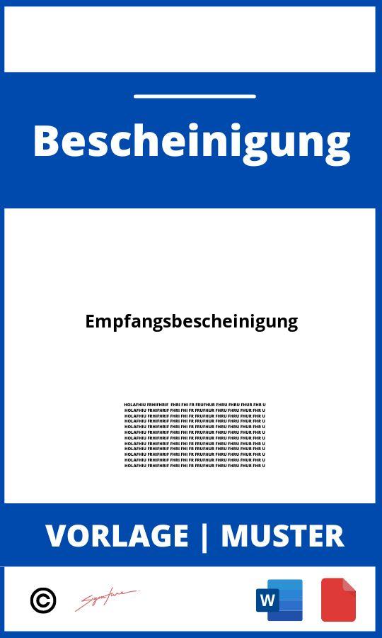 Empfangsbescheinigung