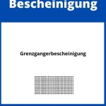Grenzgängerbescheinigung WORD PDF