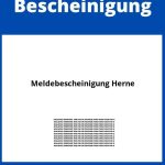 Meldebescheinigung Herne WORD PDF