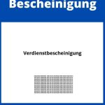 Verdienstbescheinigung PDF WORD